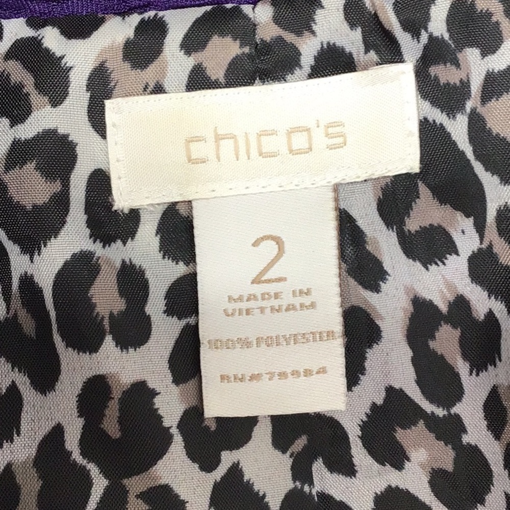 Chico’s purple textured button front blazer jacket L - Picture 7 of 10